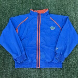 Vintage Logo 7 Florida Gators Jacket Mens Large Blue Windbreaker Boxy UF 90s